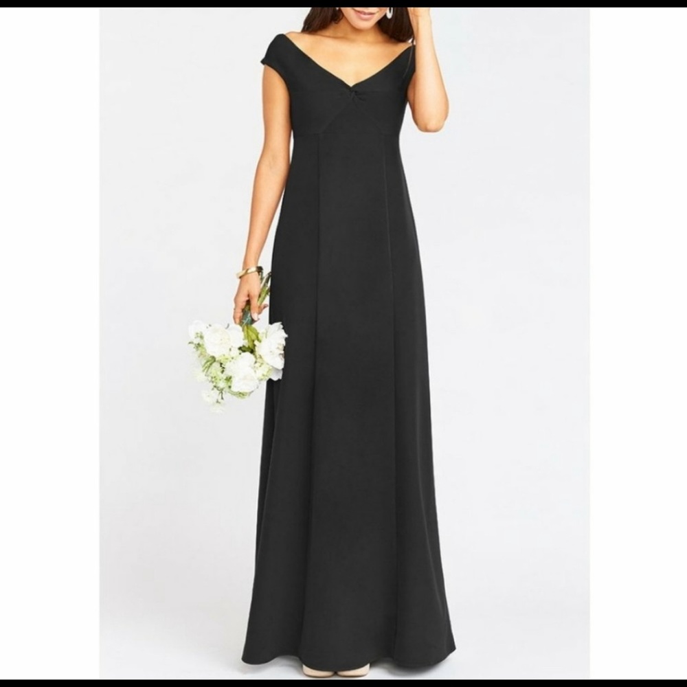 Show me your mumu black floor length gown